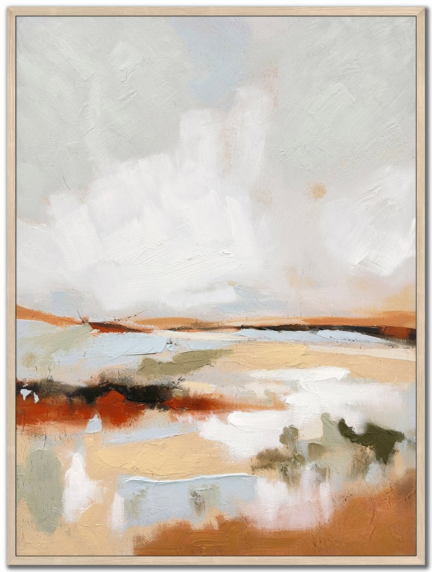 Terracotta Horizon Wall Art - Multi-Colour - 48 X 36