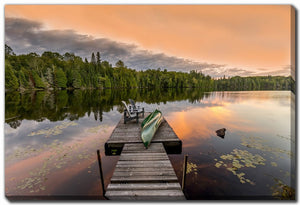 Evening Paddle Wall Art - Multi-Colour - 38 X 60
