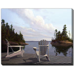 Island Morning Wall Art - Blue/Brown - 22 X 28