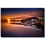 Sunset at the Wharf Wall Art - Orange - 38 X 60