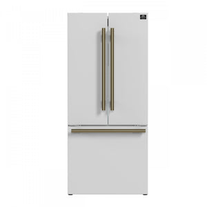 Forno Gallipoli White French Door Refrigerator with Ice Maker (17.5 Cu. Ft.) - FFFFD1974-31WHT