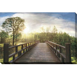 Evening Crossing Wall Art - Green/Blue - 30 X 45