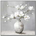 Magnolia Whispers I Wall Art - White/Grey - 32 X 32