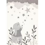 Kids Wishful Bunny Area Rug - Cream - 4' X 6'