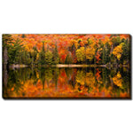 Autumn Reflections Wall Art - Orange/Green - 30 X 60