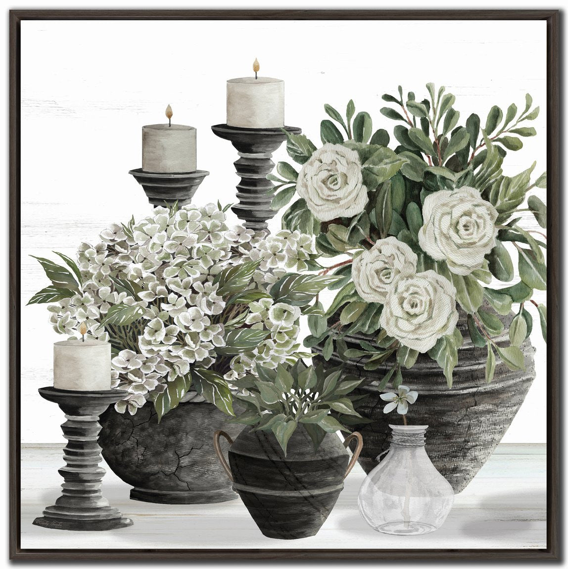 Tabletop Grace II Wall Art - White/Black - 30 X 30