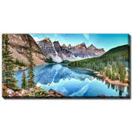 Alpine Mirror Wall Art - Green/Blue - 10 X 20