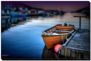 Tethered at Twilight Art - Blue - 30 X 45