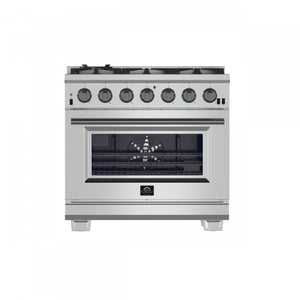 Forno Capriasca 36" Stainless Steel Freestanding Gas Range (5.36 Cu. Ft.) - FFSGS6260-36