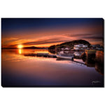 Sunset at the Wharf Wall Art - Orange - 16 X 20