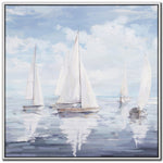 Sails in the Sky I Wall Art - Blue/White - 20 X 20