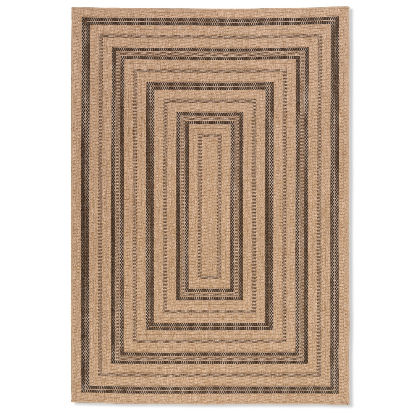 Avanos Bohemian Indoor/Outdoor Rug - 5' x 8' - Beige/Black