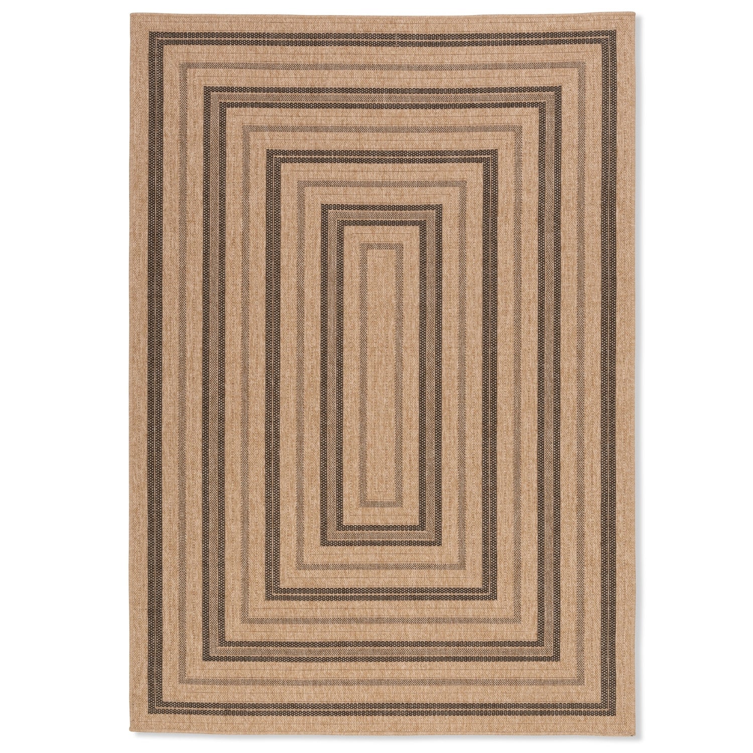 Avanos Bohemian Indoor/Outdoor Rug - 8' x 10' - Beige/Black