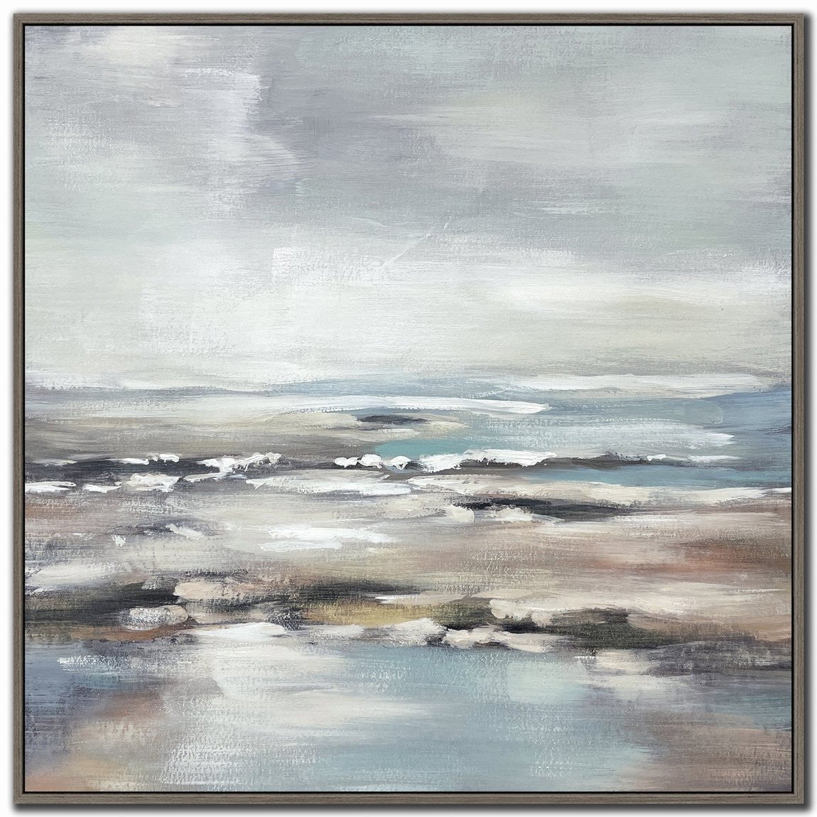 Horizon Haze II Wall Art - Blue/Grey - 30 X 30