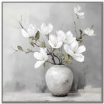 Magnolia Whispers II Wall Art - White/Grey - 32 X 32