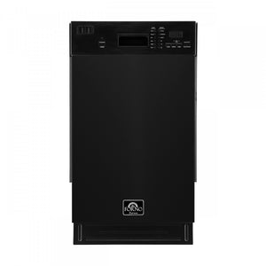 Forno Polo 18" Black Built-in Front Control Dishwasher (52 dBa) - FDWBI8041-18BLK