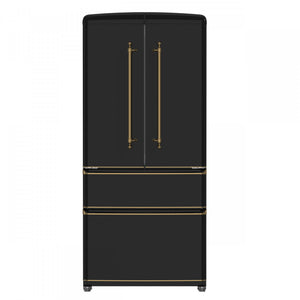 Forno Luigi Black French Door Refrigerator (18 Cu. Ft.) - FFFFD1791-33BLK