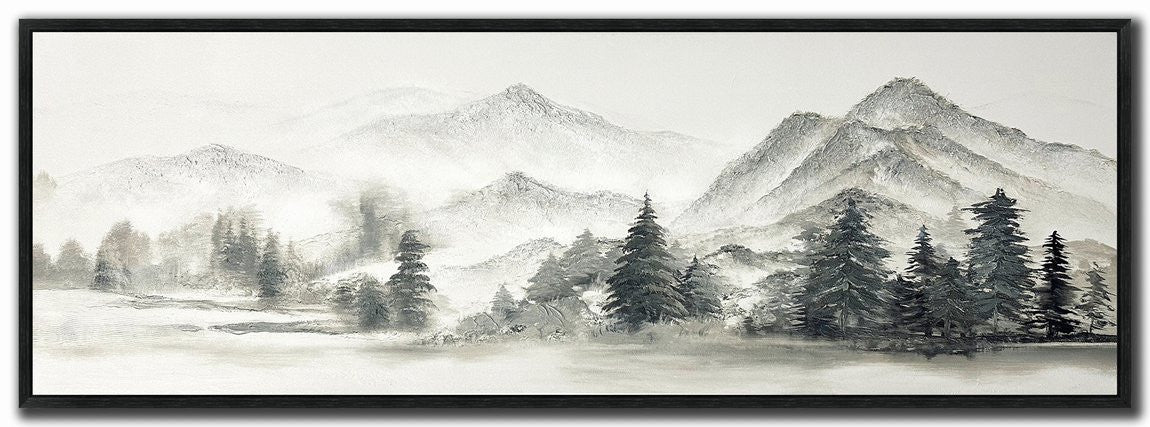 Silent Ridge Wall Art - Grey/Black - 20 X 60