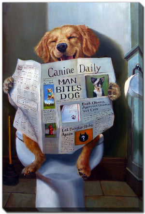 Bathroom Break Wall Art - Multi-Colour - 30 X 45