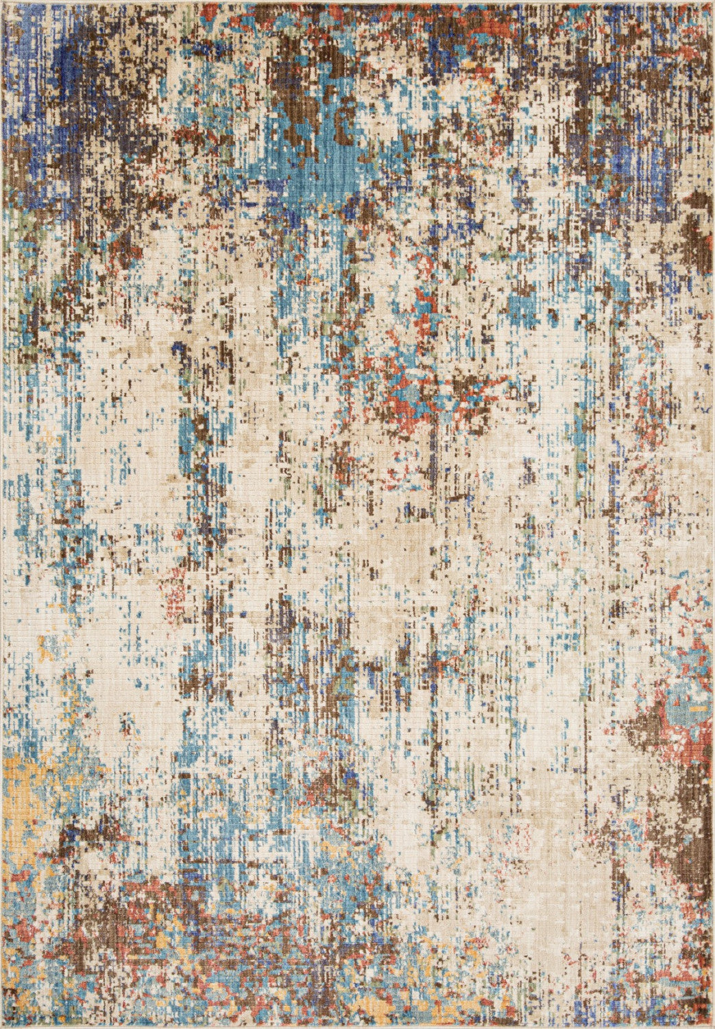 Ishani 5' X 8' Area Rug - Cream/Blue/Taupe