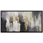 Urban Luxe Wall Art - Black/White/Gold - 28 X 56