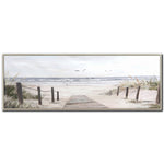 Path To Peace Wall Art - Beige/Blue - 20 X 60
