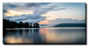 Evening Stillness Wall Art - Blue - 20 X 40