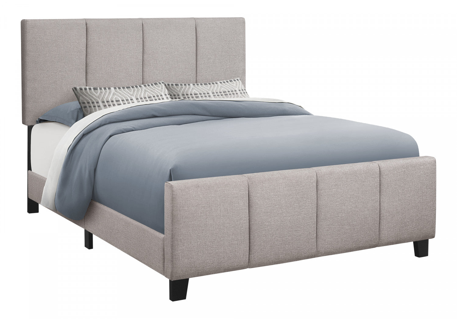 Lillian Queen Bed - Grey