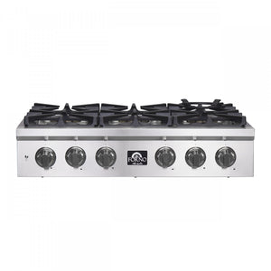 Forno Spezia Stainless Steel 36" Pro-style Gas Cooktop - FCTGS5751-36