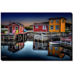 Dockside Dusk Wall Art - Blue/Red - 16 X 20
