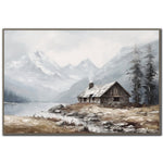 Cabin by the Peaks Wall Art - Neutral/Light Brown