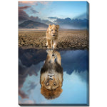 The Kings Reflection Wall Art - Blue/Grey - 38 X 60