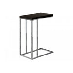 Zivo Side Table - Espresso/Chrome