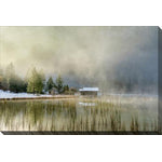 Cabin in the Fog Wall Art - Blue/Green - 38 X 60