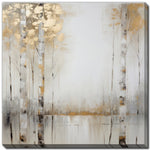 Golden Birch I Wall Art - Gold - 24 X 24