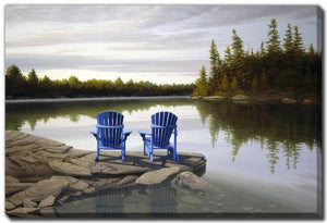 Northern Peace Wall Art - Blue/Green - 38 X 60