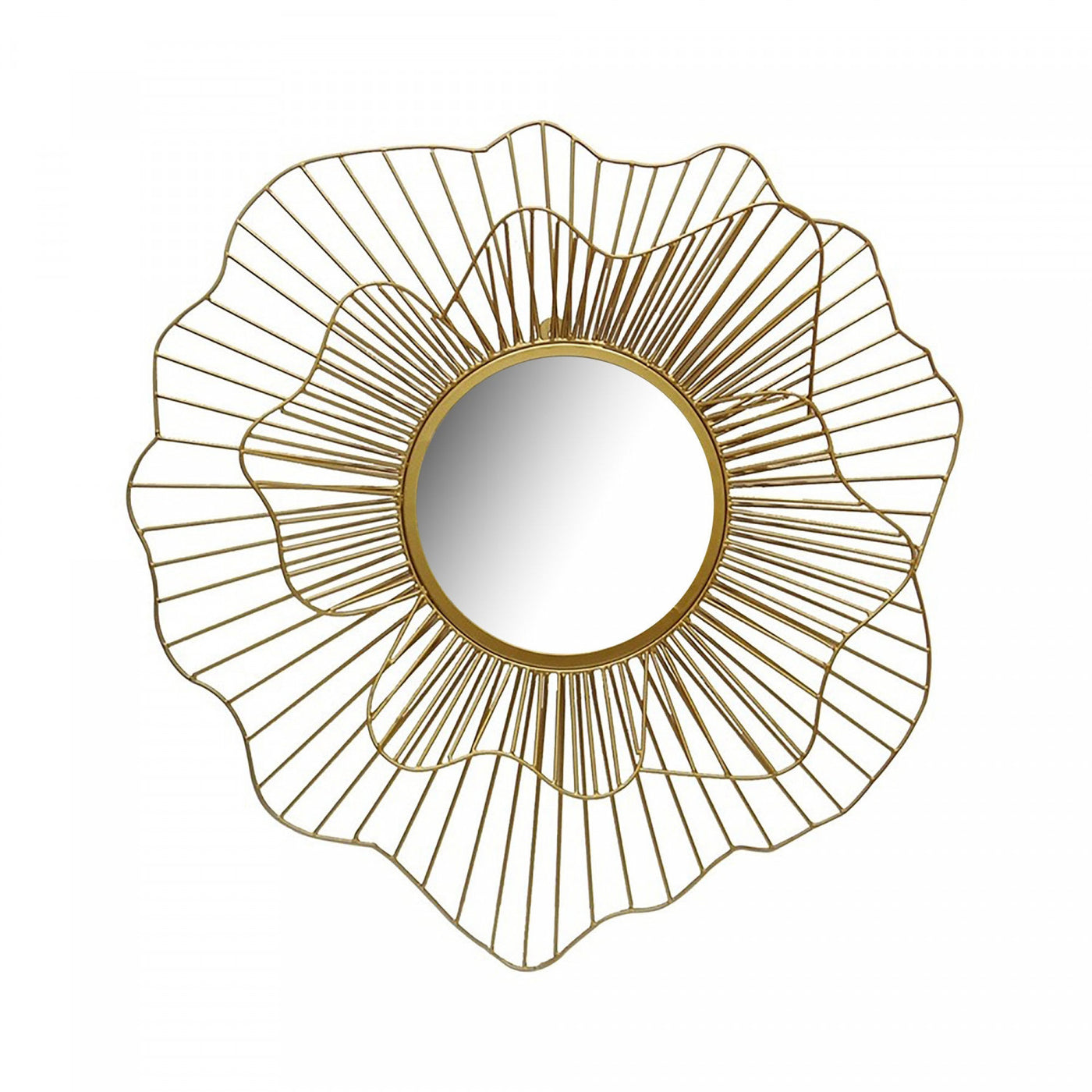 Vadra Flower Mirror - Gold