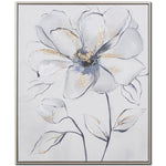Petal Grace I Wall Art - White/Blue - 24 X 20