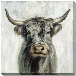 Monochrome Moo Wall Art - Neutral - 30 X 30