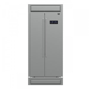 Forno Salerno 33" Stainless Steel Built-in Side-by-Side Refrigerator (15.6 Cu. Ft.) - FFRBI1805-37MG
