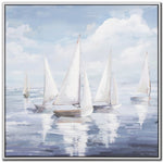 Sails in the Sky II Wall Art - Blue/White - 20 X 20