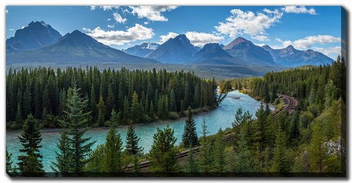 Glacier Valley Wall Art - Green/Blue - 10 X 20