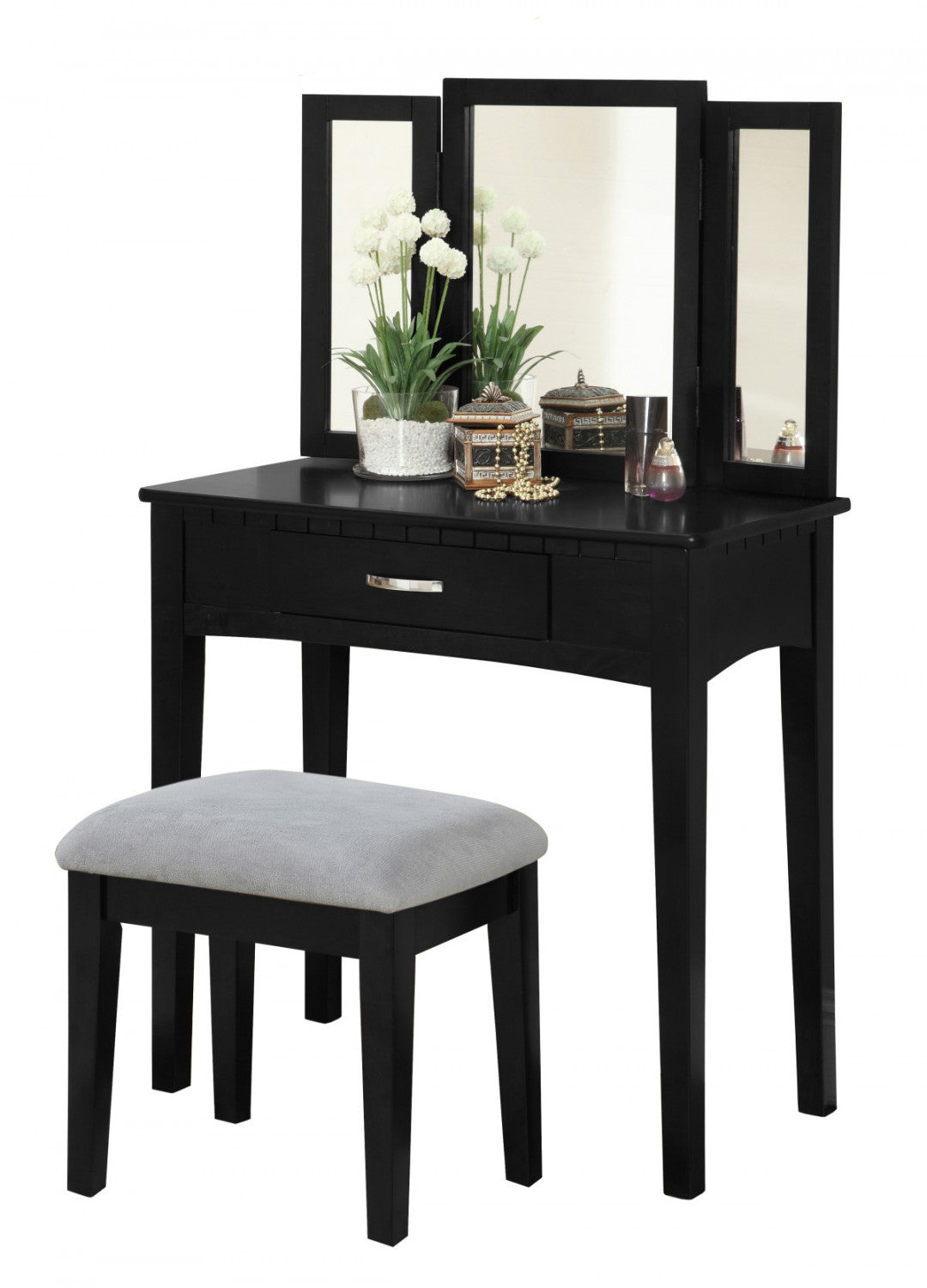 Campbell Vanity Table Set - Black