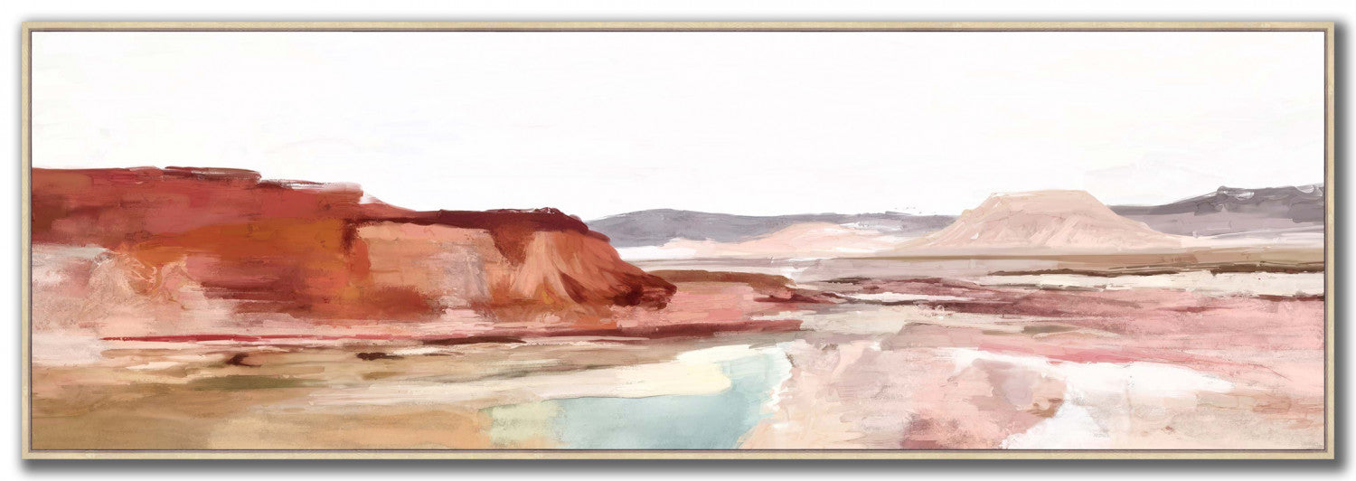 Painted Reflections Wall Art - Red - 20 X 60