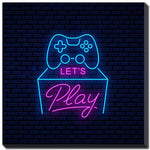 Let’s Play Wall Art - Blue/Purple - 16 X 16