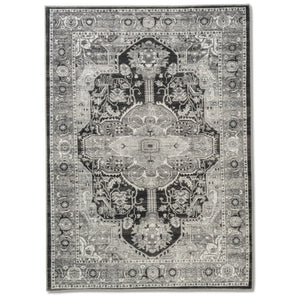 Aura Traditional Rug - 8' x 10' - Black /White