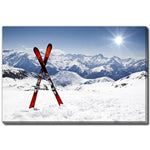 Waiting at the Peak Wall Art - White/Blue - 22 X 28