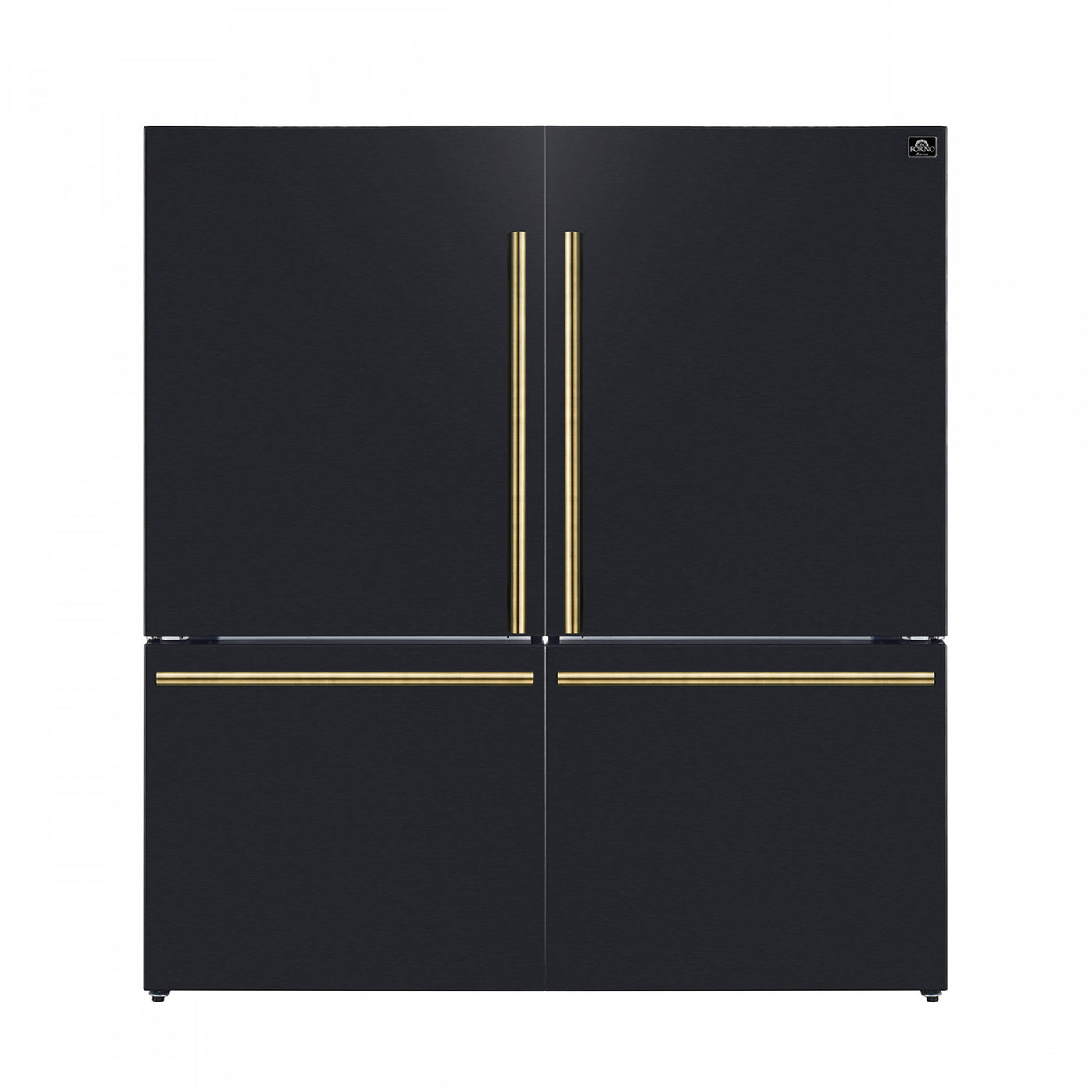 Forno Milano 62" Black 2-piece Freestanding Dual Bottom Freezer Refrigerator (34.4 Cu. Ft.) - FFFFD1787-60BLK