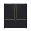 Forno Milano 62" Black 2-piece Freestanding Dual Bottom Freezer Refrigerator (34.4 Cu. Ft.) - FFFFD1787-60BLK