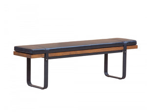 Haldra Upholstered Bench - Black/Brown